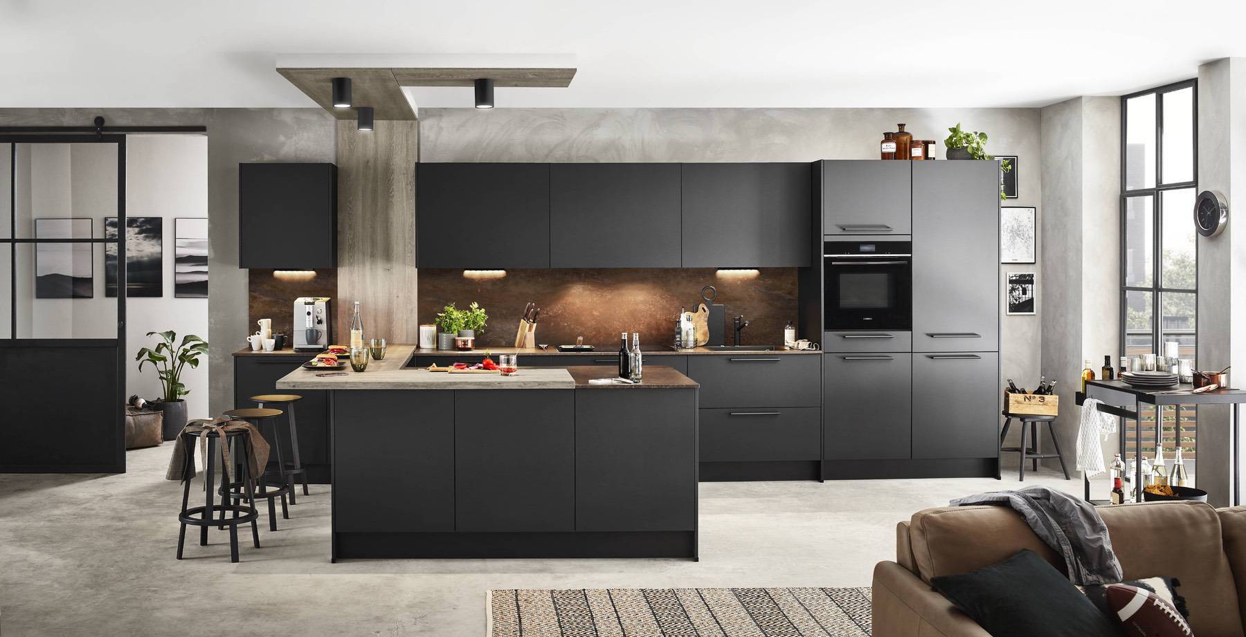 Nobilia Dark Modern Kitchen | Lead Wolf, Gotham