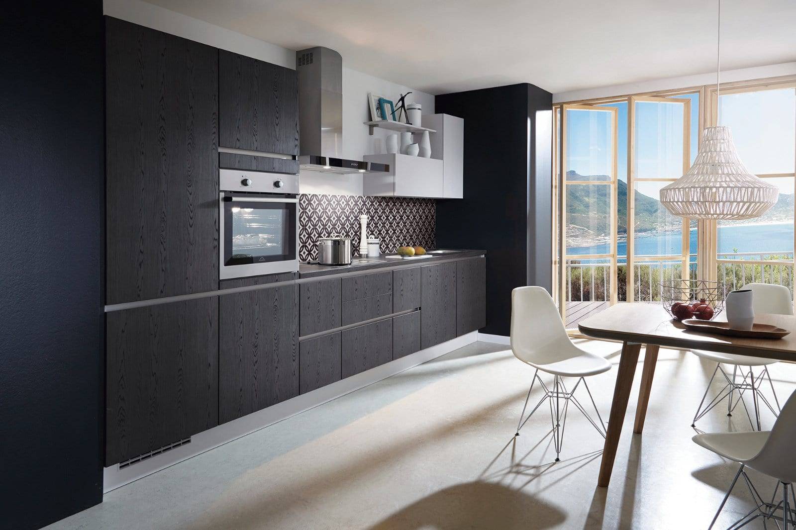 Nobilia Dark Wood Handleless Kitchen 2021 | Lead Wolf, Gotham