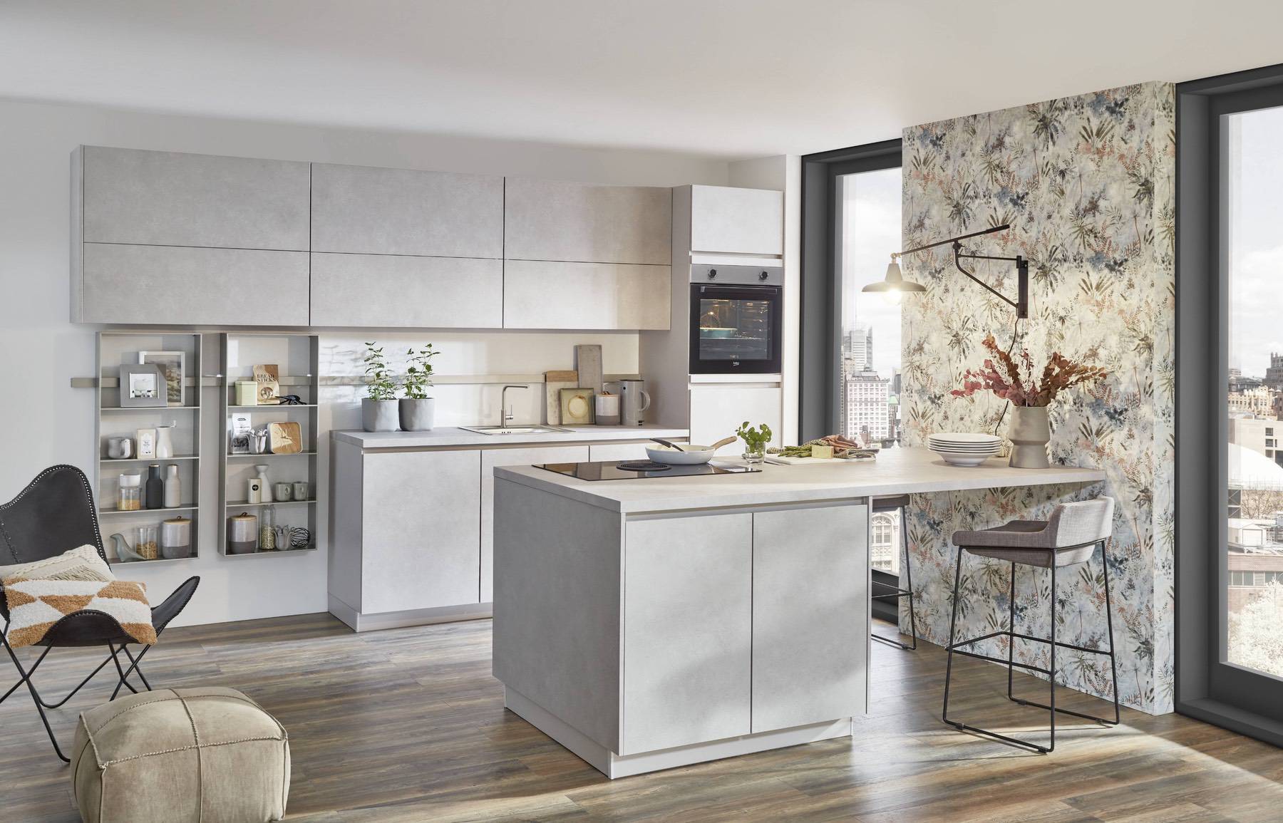 Nobilia Light Grey Handleless Kitchen | Lead Wolf, Gotham