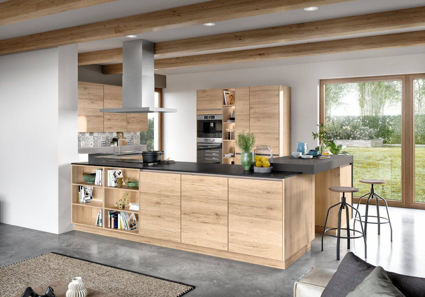 Nobilia Light Wood Handleless Kitchen 1 | Lead Wolf, Gotham