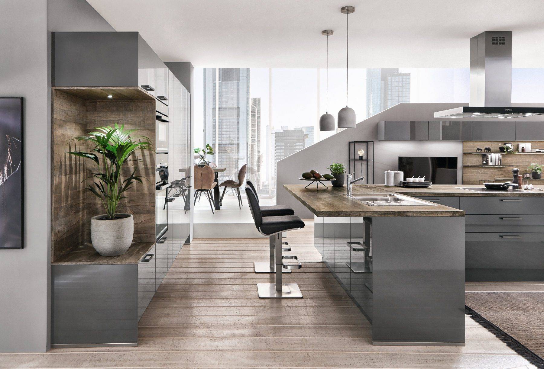 Nobilia Grey Gloss Kitchen | Lead Wolf, Gotham