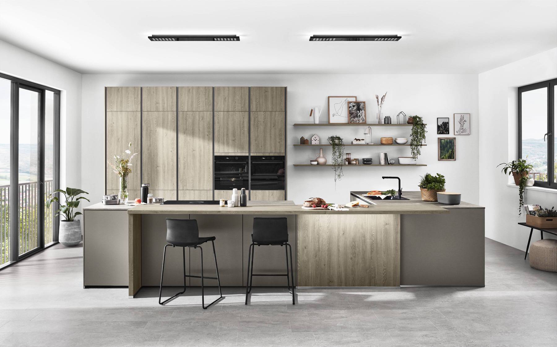Nobilia Modern Wood Kitchen With Island | Lead Wolf, Gotham