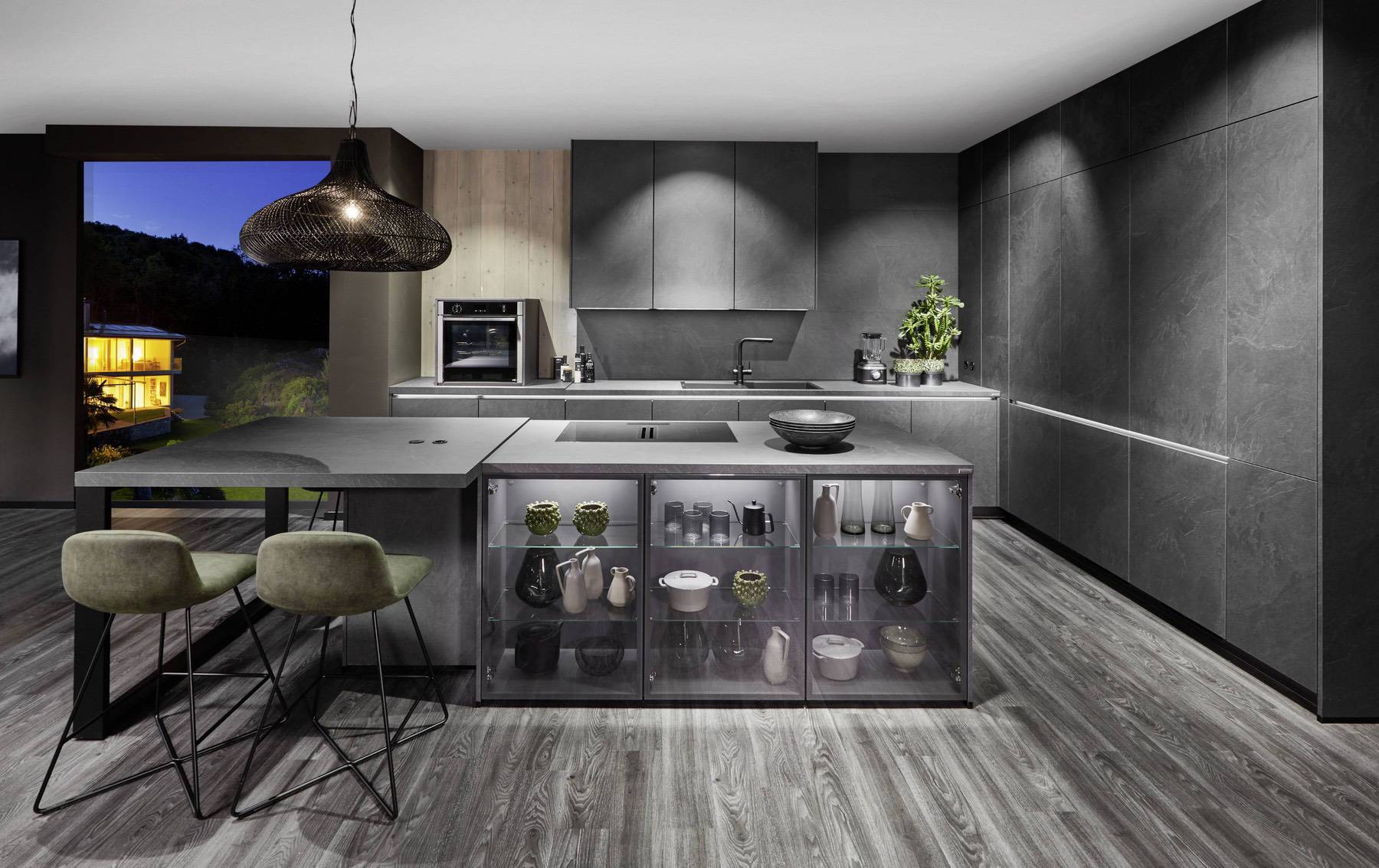 Nobilia Modern Grey Stone Island Kitchen 1 | Lead Wolf, Gotham