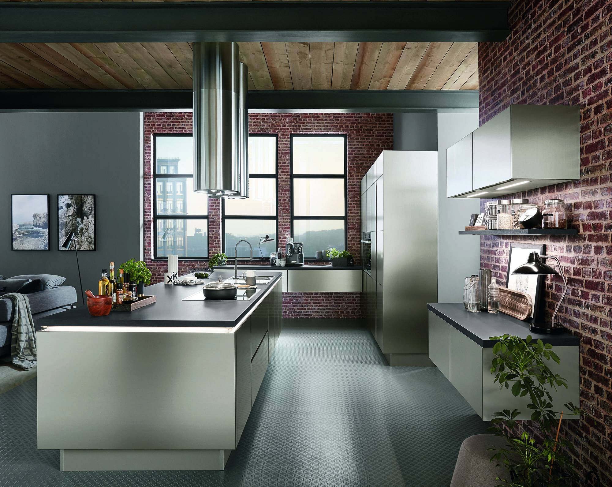 Nobilia Metallic Handleless Kitchen 2021 | Lead Wolf, Gotham