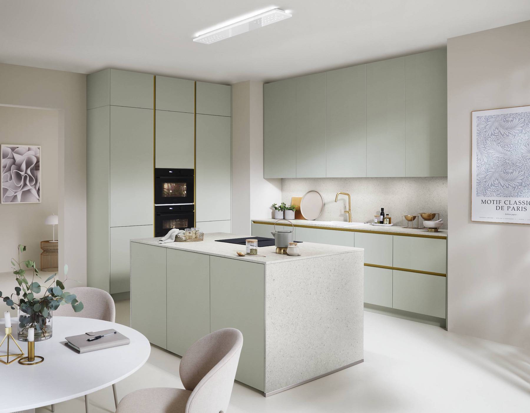 Nobilia Pastel Light Island Kitchen | Lead Wolf, Gotham