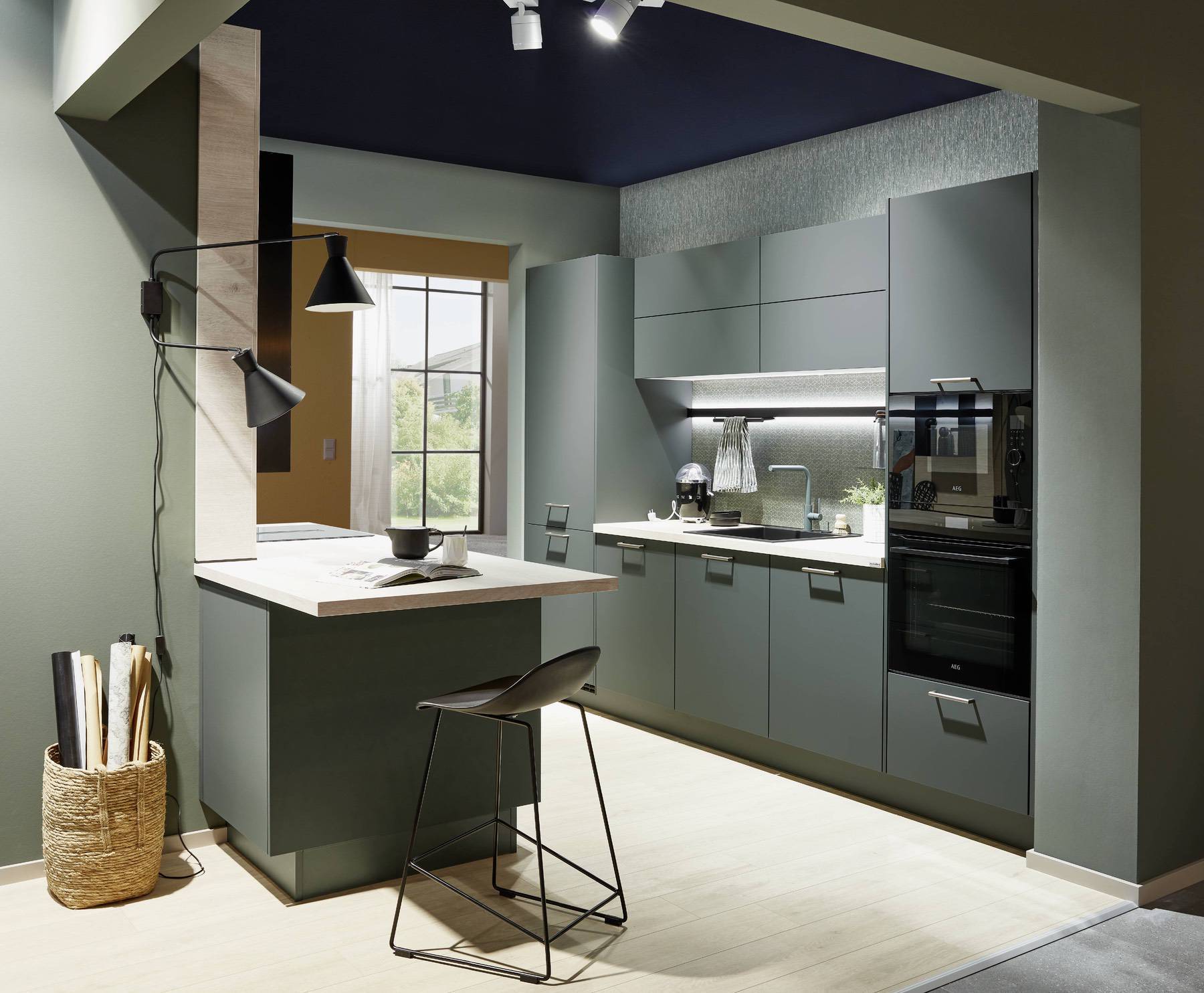Nobilia Pastel Green U Shape Kitchen | Lead Wolf, Gotham