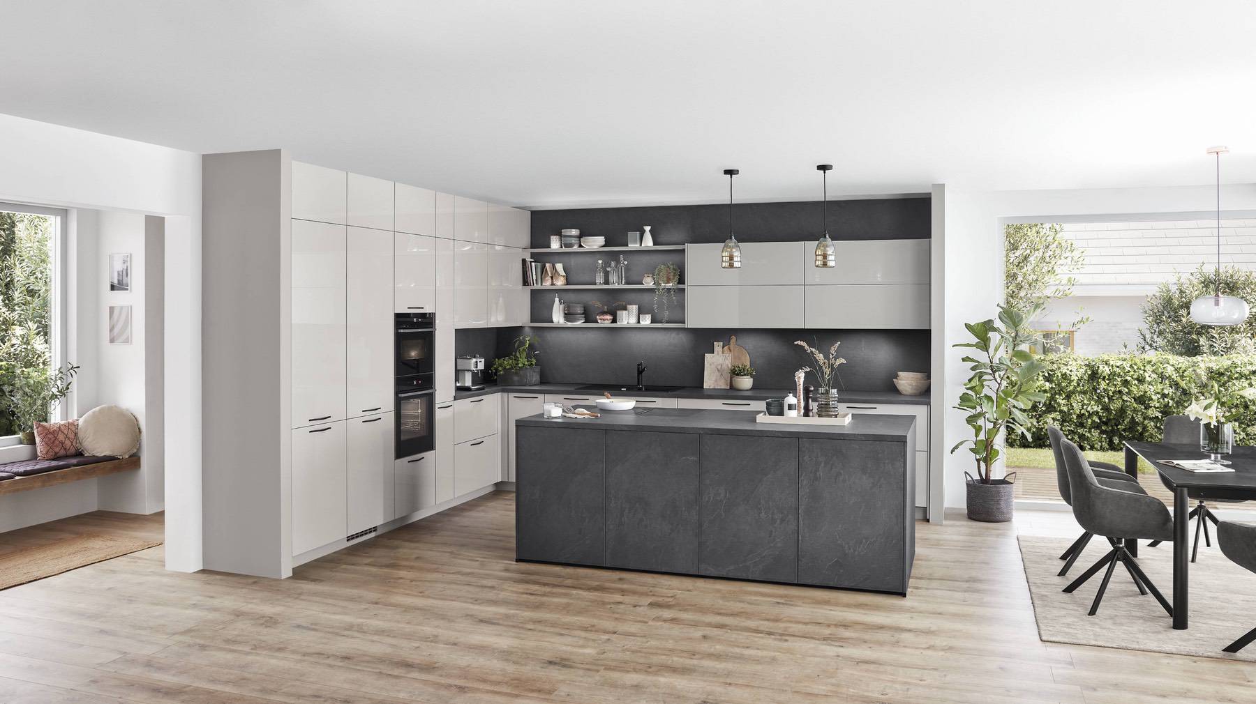 Nobilia Concrete Island Grey Kitchen 2 | Lead Wolf, Gotham