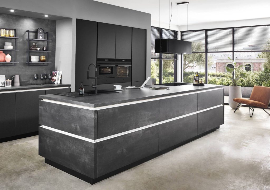 Nobilia Dark Grey Handleless Kitchen 1 | Lead Wolf, Gotham