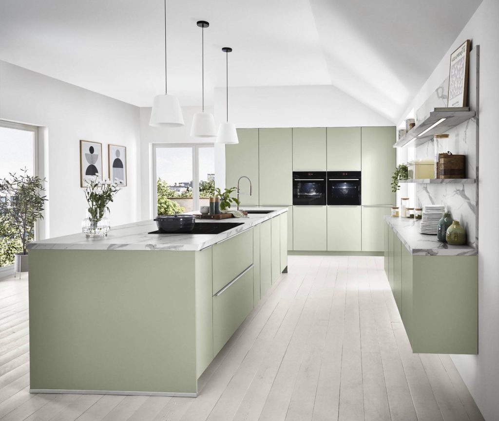 Nobilia Light Green Matt Kitchen | Lead Wolf, Gotham