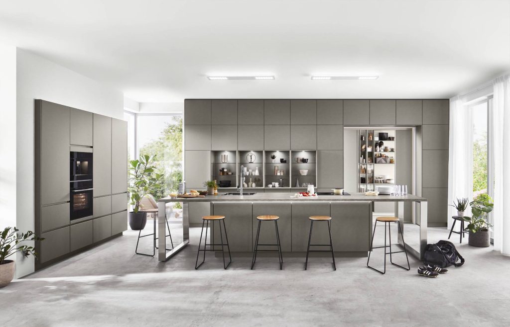 Nobilia Matt Grey Kitchen With Island 2 | Lead Wolf, Gotham