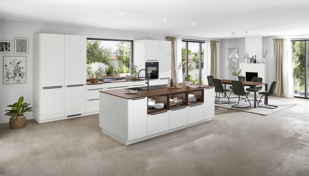 Nobilia Matt White Kitchen 2 | Lead Wolf, Gotham