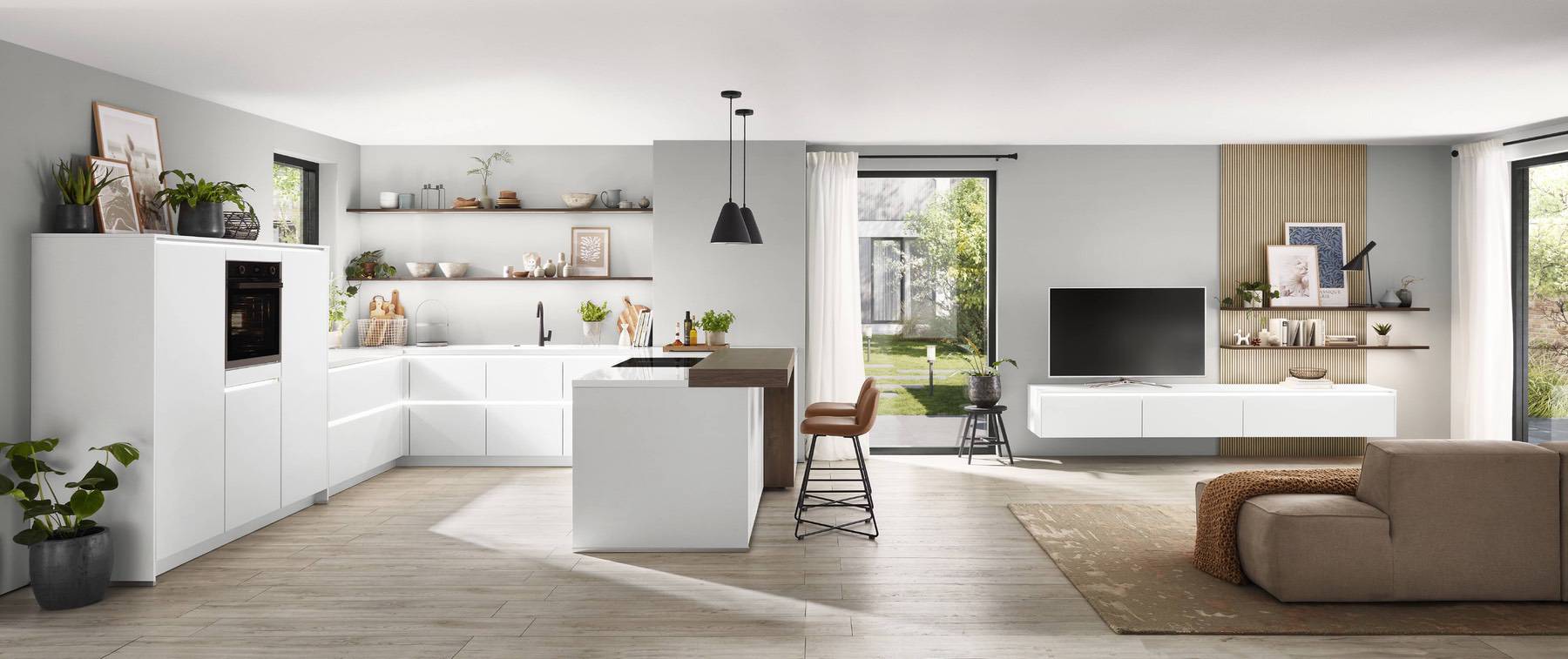 Nobilia U Shape Light Kitchen 2 | Lead Wolf, Gotham